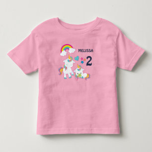 Leuke Witte Eenhoorns Magische Mama & Baby Verjaar Kinder Shirts