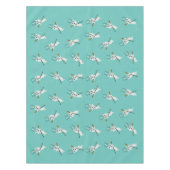 Leuke witte geesten aqua top hoeden zwart rieten s tafelkleed (Voorkant)