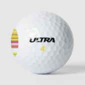 Leuke witte gele strepen golfballen (Logo)