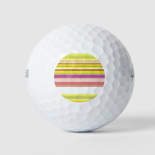 Leuke witte gele strepen golfballen (Voorkant)