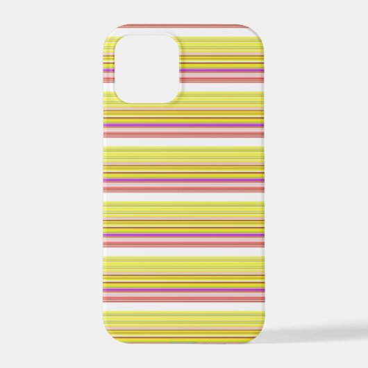 Leuke witte gele strepen iPhone hoesje (Achterkant)