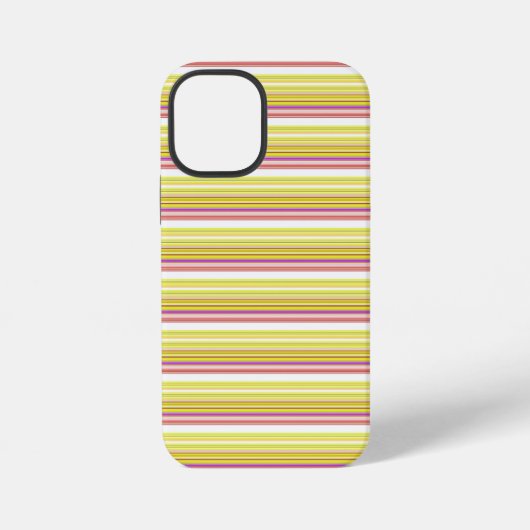 Leuke witte gele strepen iPhone hoesje (Achterkant)