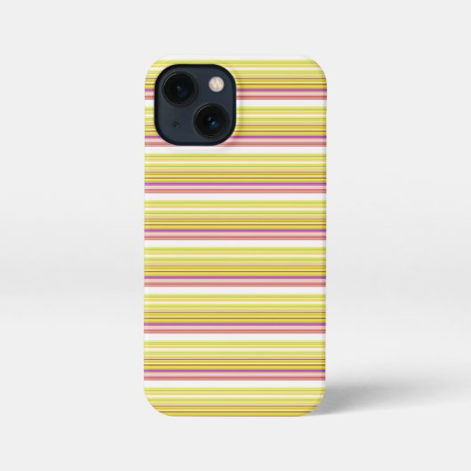 Leuke witte gele strepen iPhone hoesje (Achterkant)