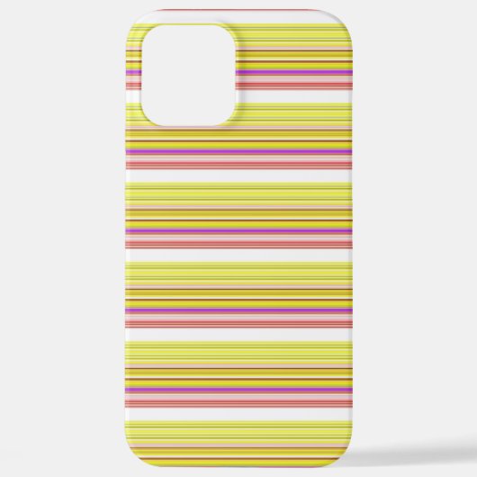 Leuke witte gele strepen iPhone hoesje (Achterkant)