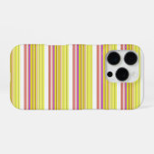 Leuke witte gele strepen iPhone hoesje (Achterkant horizontaal)