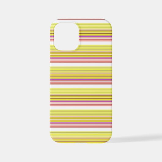 Leuke witte gele strepen iPhone hoesje (Achterkant)