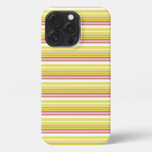 Leuke witte gele strepen iPhone hoesje (Achterkant)