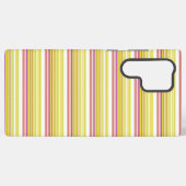 Leuke witte gele strepen samsung galaxy hoesje (Achterkant horizontaal)