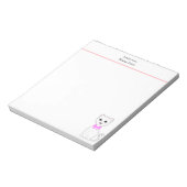 Leuke witte kat Eenvoudig Notitieblok (Linkerzijde)