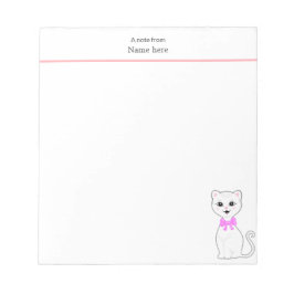 Leuke witte kat Eenvoudig Notitieblok