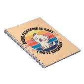 Leuke witte Kawaii kat Notitieboek (Rechterzijde)