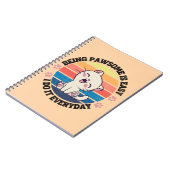 Leuke witte Kawaii kat Notitieboek (Linkerzijde)