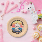 Leuke witte Kawaii kat Papieren Bordje (Feest)