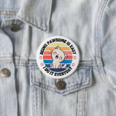Leuke witte Kawaii kat Ronde Button 7,6 Cm (In situ)