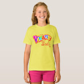Leuke witte kids t-shirt met naam (Voorkant volledig)