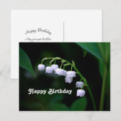 Leuke Witte Lelietje-van-dalen bloemige verjaardag Briefkaart (Voorkant / Achterkant)