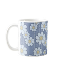 Leuke witte madeliefjes op blauwe madeliefje