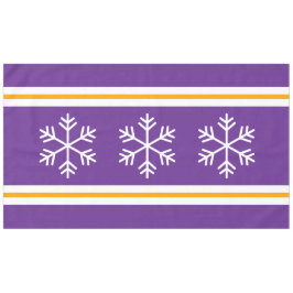 Leuke Witte Noordse Sneeuwvlokken Royal Paarse Str Tafelkleed