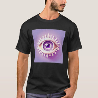 Leuke witte oogillustratie pastel kleur vrouwen Ma T-shirt