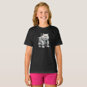 Leuke witte Perzische robot kids T-shirt (Voorkant volledig)