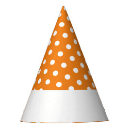 Leuke witte polka stippen velg streep Oranje achte Feesthoedjes