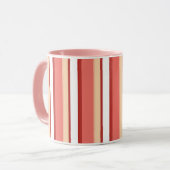 Leuke witte roze strepen mok (Voorkant links)