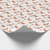 Leuke witte Speelgoed Dierlijke Cactus Camel Llama Cadeaupapier (Hoek)