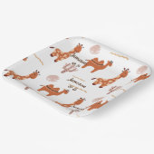 Leuke witte Speelgoed Dierlijke Cactus Camel Llama Papieren Bordje (Gebogen)