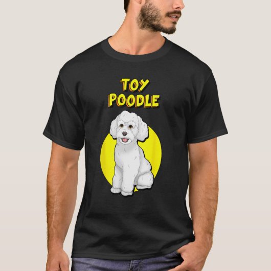 Leuke witte Speelgoed poedel T-shirt (Voorkant)