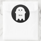 Leuke witte spook Cartoon Boo Ronde Sticker (Tas)