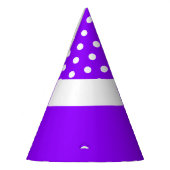 Leuke witte Stippen Helder Paarse bijpassend kleur Feesthoedjes (Links)