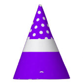 Leuke witte Stippen Helder Paarse bijpassend kleur Feesthoedjes (Rechts)