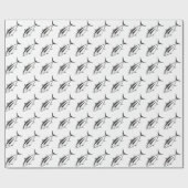 Leuke witte tonijn in zwart en wit cadeaupapier (Vlak)