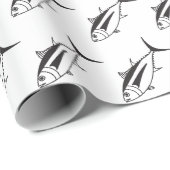 Leuke witte tonijn in zwart en wit cadeaupapier (Rol Hoek)