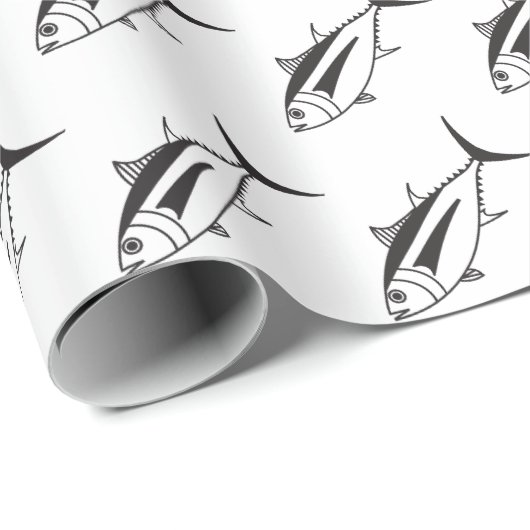 Leuke witte tonijn in zwart en wit cadeaupapier (Rol Hoek)