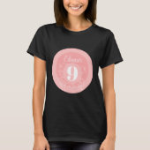 Leuke witte wilde bloemen patroon op roze t-shirt (Voorkant)