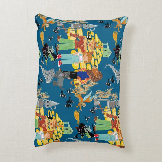 Leuke Wizard of Oz op blauw kinderontwerp Accent Kussen (Achterkant (Verticaal))