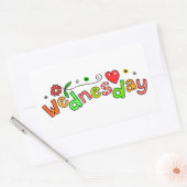 Leuke woensdag week dag groet tekst expressie rechthoekige sticker (Envelop)