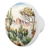 Leuke woestijn cactus liefhebbers keramische knop (Rechts)