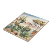 Leuke woestijn cactus liefhebbers tegeltje (Zijkant)