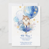 Leuke Wolf Baby shower Theme Kaart (Voorkant)