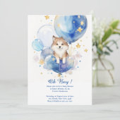 Leuke Wolf Baby shower Theme Kaart (Staand voorkant)
