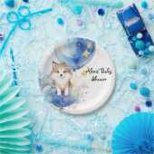 Leuke Wolf Baby shower Theme Papieren Bordje (Feest)