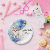 Leuke Wolf Baby shower Theme Papieren Bordje (Feest)