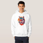 LEUKE WOLF MET ZONNEGLAS. HOODIE (Voorkant volledig)