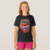 LEUKE WOLF MET ZONNEGLAS. T-SHIRT (Voorkant volledig)