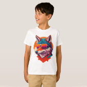 LEUKE WOLF MET ZONNEGLAS. T-SHIRT (Voorkant volledig)