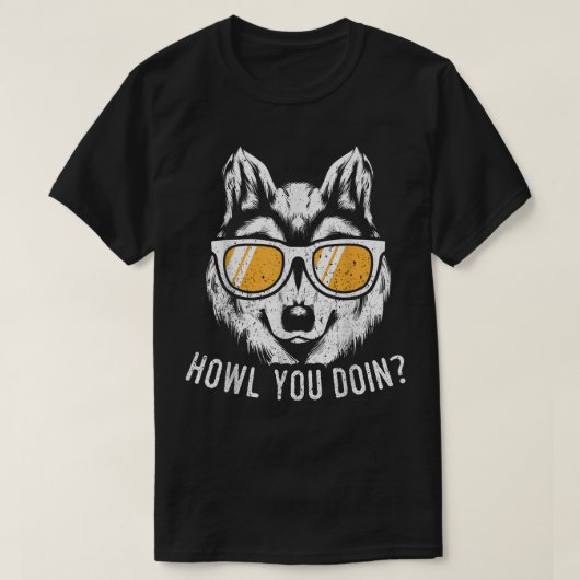 Leuke Wolf Ontwerp Hoe Gaat Het Met Je Wolven T-shirt (Design voorkant)