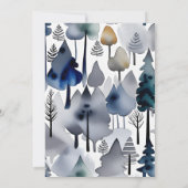 Leuke wolf welp wild een bosrijke verjaardagsfeest kaart (Achterkant)