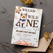 Leuke wolf welp wild een bosrijke verjaardagsfeest kaart